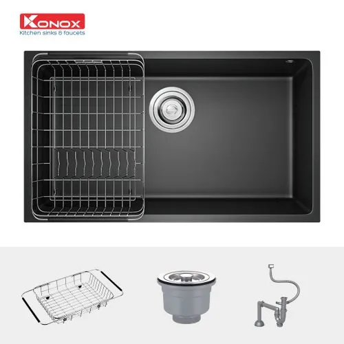 chậu rửa bát Konox Naros 760S Black