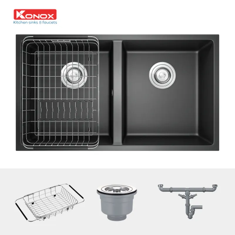 chậu rửa bát Konox Veloci 760D Black