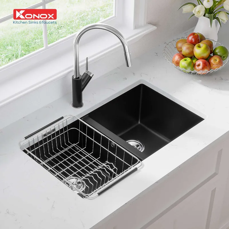chậu rửa bát Konox Veloci 760D Black