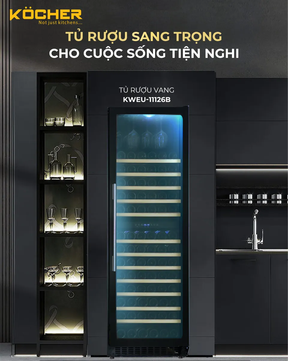 DUNG TÍCH 415 LÍT VỚI SỨC CHỨA LÊN ĐẾN 126 CHAI RƯỢU