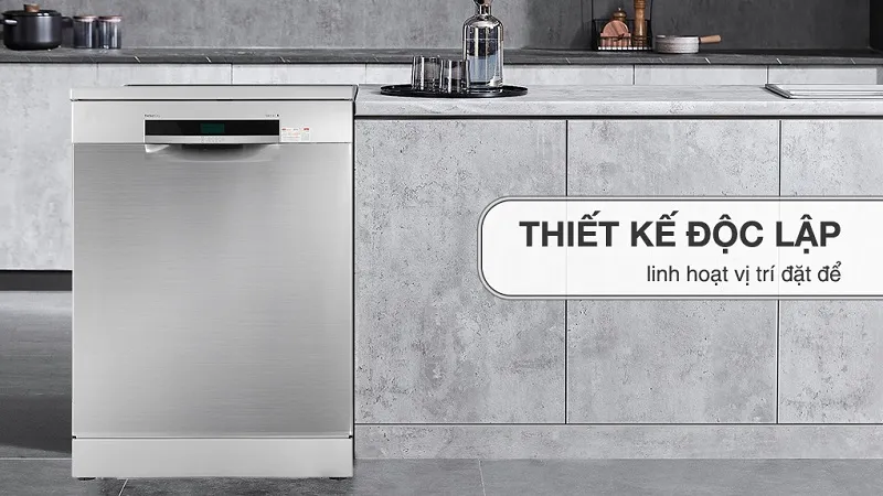 Máy rửa chén Bosch SMS6ZCI08E thuộc dòng máy rửa chén độc lập, cho phép bạn lắp đặt linh hoạt ở mọi vị trí trong không gian bếp.